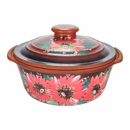 Жаровня с ручками "Славянская Керамика", Мак, 2 л