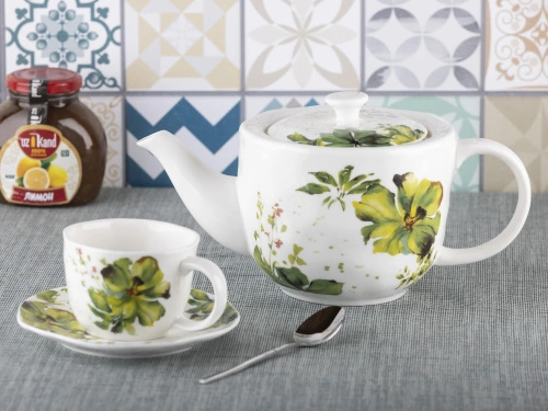 Набор чайных пар Green Line: чашка, блюдце, Plover, 250 мл, 2 штуки