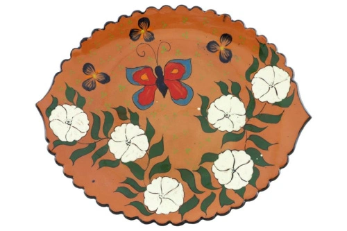 Блюдо Ляган "Риштанская керамика", Бабочка, диаметр 41 см LAG004_1