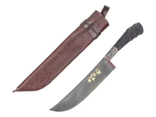 Нож Пчак, средний (бринч), рукоять: рог сайгака