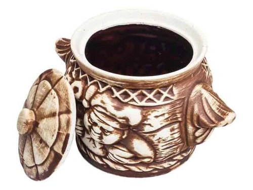 Набор супник 3 л + 4 горшка 0.6 л "Славянская Керамика", Повар, белый