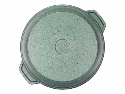 Кастрюля-жаровня 4 л с антипригарным покрытием со стеклянной крышкой, Kukmara (Фисташковый мрамор), жмф42а