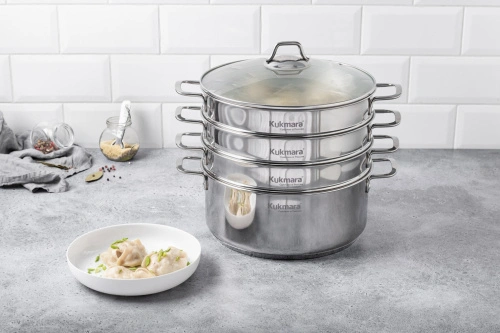 Мантоварка 6 л из нержавеющей стали, 3 секции, ТМ KUKMARA