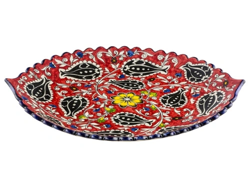 Блюдо Ляган "Риштанская керамика", овальный, диаметр 41 см