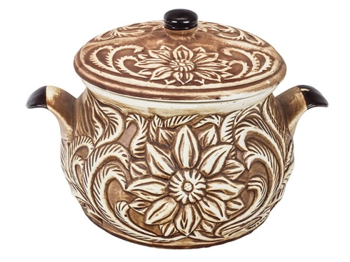 Супник "Славянская Керамика", Подсолнух бежевый матовый, 3 л