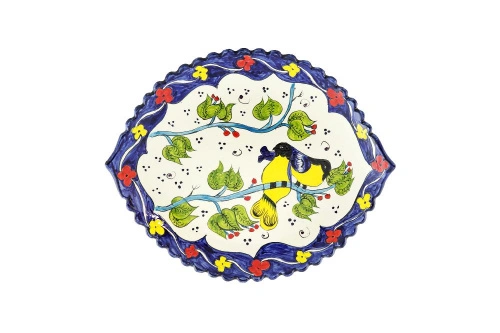 Блюдо Ляган овальный "Риштанская керамика", диаметр 41 см