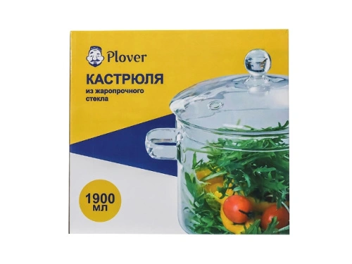 Кастрюля бульонная для лапши со стеклянной крышкой, 1.9 л