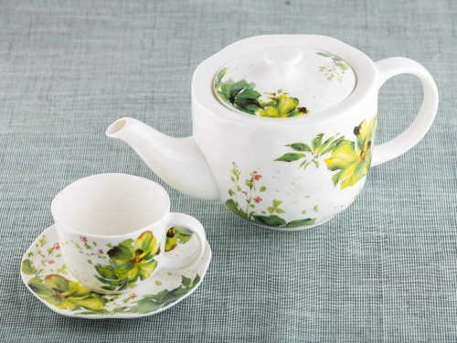 Набор чайных пар Green Line: чашка, блюдце, Plover, 250 мл, 2 штуки