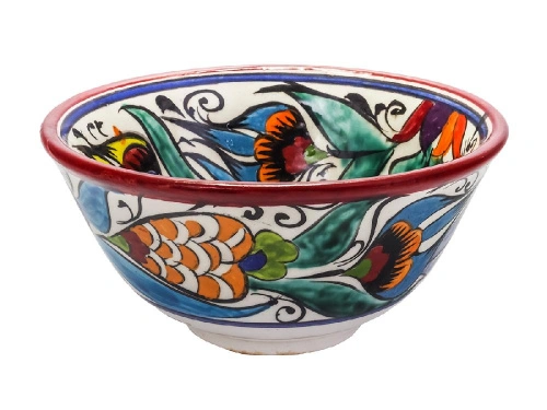Пиала Риштанская Керамика Турецкий стиль красная 11 см