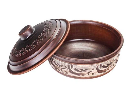 Жаровня большая "Славянская Керамика", Беленная, 3 л