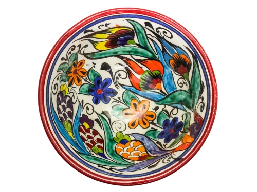 Пиала Риштанская Керамика Турецкий стиль красная 11 см