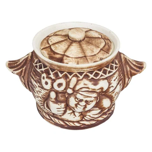 Набор супник 3 л + 4 горшка 0.6 л "Славянская Керамика", Повар, белый