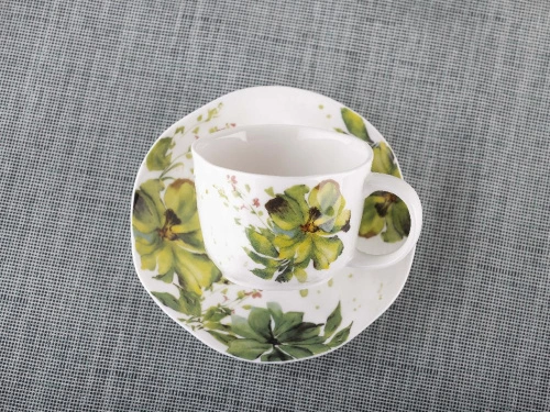 Набор чайных пар Green Line: чашка, блюдце, Plover, 250 мл, 2 штуки