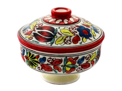 Набор чайный "Риштанская керамика", Турецкий стиль, белый, 10 предметов