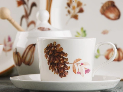 Набор чайных пар October Line: чашка, блюдце, Plover, 200 мл, 4 штуки