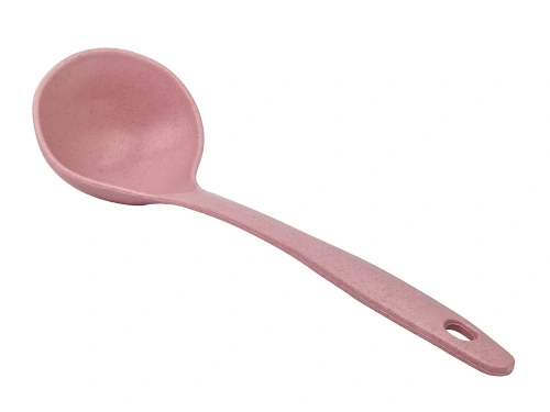 Половник на 100 мл из пищевого пластика, 27х9 см, розовый