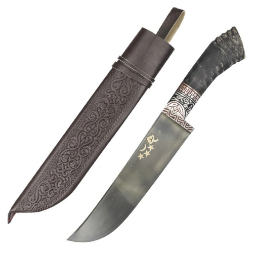 Нож Пчак, большой (тезкесар), рукоять: рог сайгака