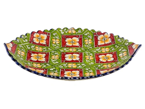 Блюдо Ляган овальный "Риштанская керамика", диаметр 41 см RS33_20