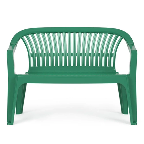 Скамейка садовая со спинкой Альтернатива "Престиж" М5934, (зеленый), 115х60х81