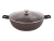 Сотейник 4.5 л со стеклянной крышкой 30 см, со съемными ручками, Kukmara (Кофейный мрамор), смк308а