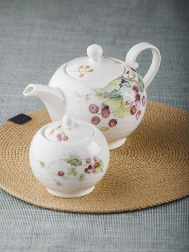 Чайный набор Wild berries Line: чайник 700 мл, сахарница 300 мл, Plover