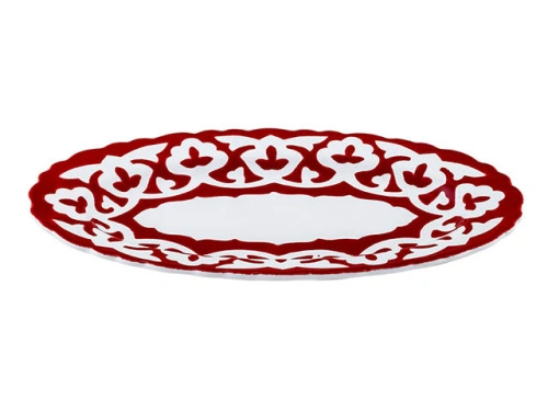 Тарелка овальная Красная Пахта, Turon Porcelain, Ø 23 см