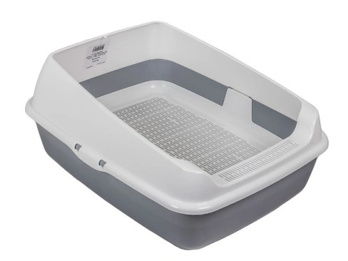 Лоток для кошек с сеткой Альтернатива М8577, (серый), 505х390х235 мм