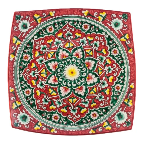 Блюдо Ляган квадратный "Риштанская керамика", Ø 41 см