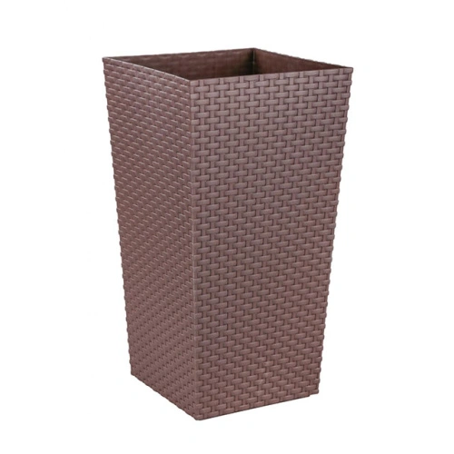 Горшок-кашпо цветочный Альтернатива "Ротанг" М6856, (венге), 28 л