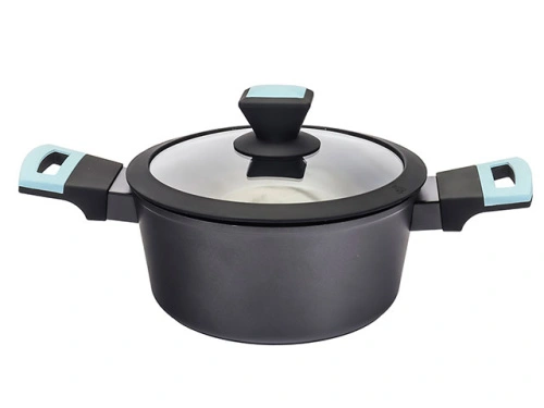 Кастрюля с антипригарным покрытием со стеклянной крышкой PLOVER, 20 см