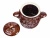 Набор супник 3 л + 4 горшка 0.6 л "Славянская Керамика", Весна, коричневый