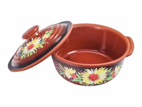 Жаровня с ручками "Славянская Керамика", Ромашка, 2 л