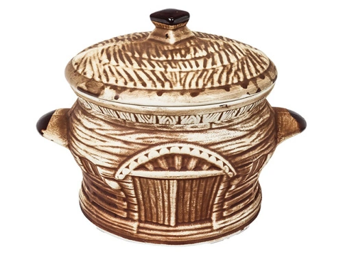 Супник "Славянская Керамика", Хатка бежевый матовый, 3 л