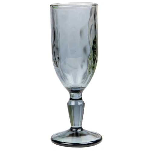 Набор стеклянных бокалов для шампанского (6 шт.), BLACK DIAMOND (черный), 170 мл