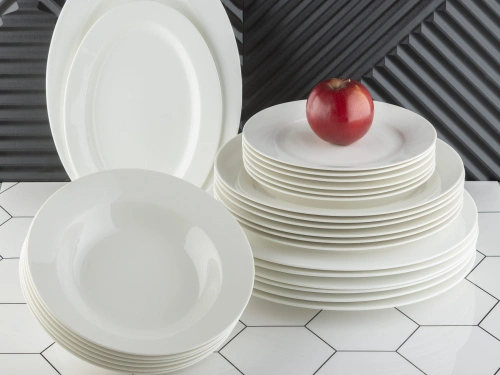 Набор фарфоровых тарелок "Аврора" 6 штук, PLOVER, 30 см