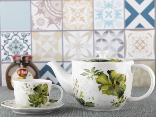 Набор чайных пар Green Line: чашка, блюдце, Plover, 250 мл, 2 штуки