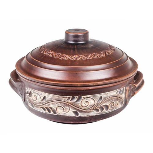 Жаровня с ручками "Славянская Керамика", Беленная, 3 л