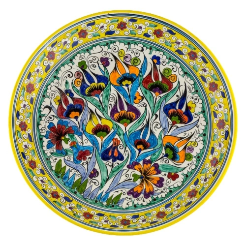 Блюдо Ляган "Риштанская керамика", Турецкий стиль, Узбекистан, Ø 38 см