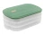 Контейнер с крышкой для хранения и заморозки продуктов на 3 секции, 32х22х13 см, зеленый