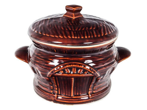 Супник "Славянская Керамика", Хатка коричневый глянцевый, 3 л