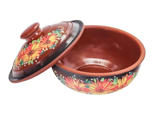 Жаровня средняя "Славянская Керамика", Бархатцы, 2.5 л