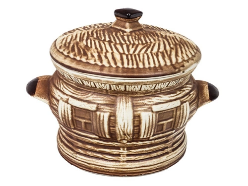 Супник "Славянская Керамика", Хатка бежевый матовый, 3 л