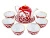 Чайный сервиз Красная Пахта, Turon porcelain, с золотом, 8 предметов