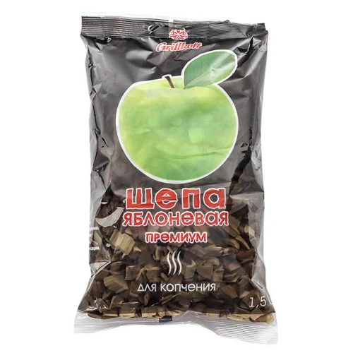 Щепа для копчения «Премиум», яблоня 1,5 л, Grillkoff 