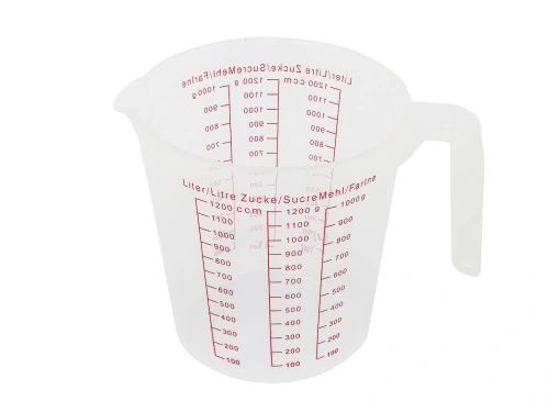 Мерный стакан для сыпучих продуктов с носиком на 1.2 л, пластиковый