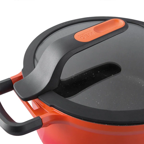 Сотейник со стеклянной крышкой BergHOFF Gem red, 4.6 л