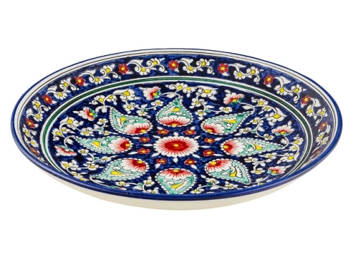 Ляган "Риштан", плоский, керамика, диаметр 32 см