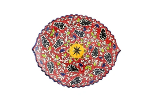 Блюдо Ляган овальный "Риштанская керамика", 41 см