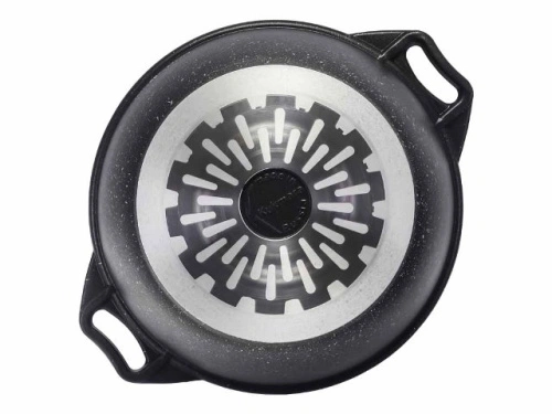 Кастрюля 4 л с антипригарным покрытием со стеклянной крышкой, Kukmara (Marble Induction Темный мрамор), кмти42а