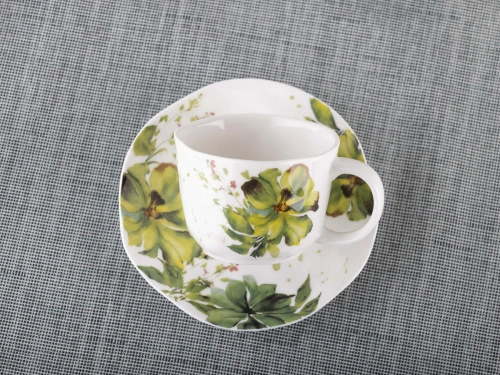 Чайный набор Green Line: чайник 1,3 л, чайные пары 2 штуки 250 мл, Plover